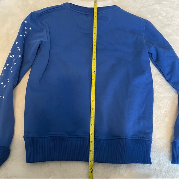 Kling Blue Flower Grandma Sweater with white collar - Picture 6 of 8